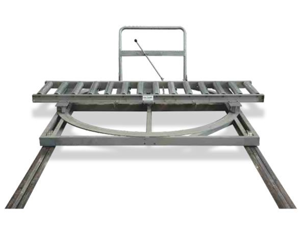 Rotary rail roller cart